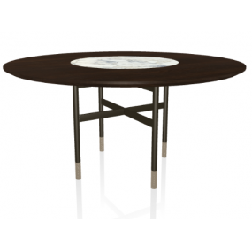Stôl Glamour so zabudovanou otočnou táckou, Ø 150 cm