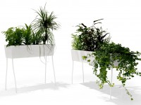 GREEN Pedestal rectangular planter - 3
