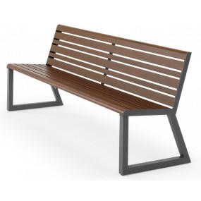 VENTIQUATTRORE bench with backrest