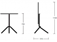 Stôl TA 2.0 - 60x60 cm - 2