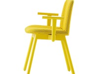 Dřevěná čalouněná židle s područkami HIPPY 636 - 3