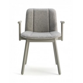 Wooden upholstered chair with arms HIPPY 636