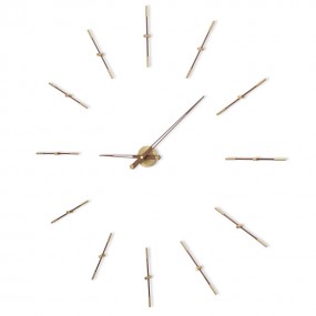 MERLIN-g brass clock with wooden hands