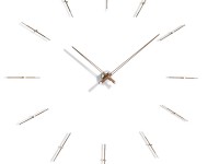 MERLIN-n chrome clock with wooden hands Ø 125-155 cm - 3