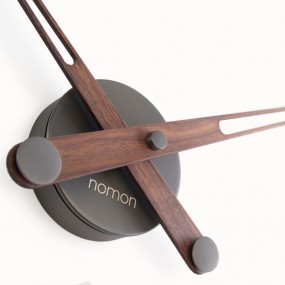 Clock MERLIN - T graphite steel with wooden hands Ø 125 -155 cm