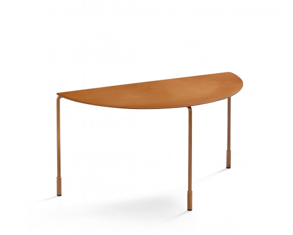Konferenčný stolík HOODI s koženou doskou, výška 32 cm