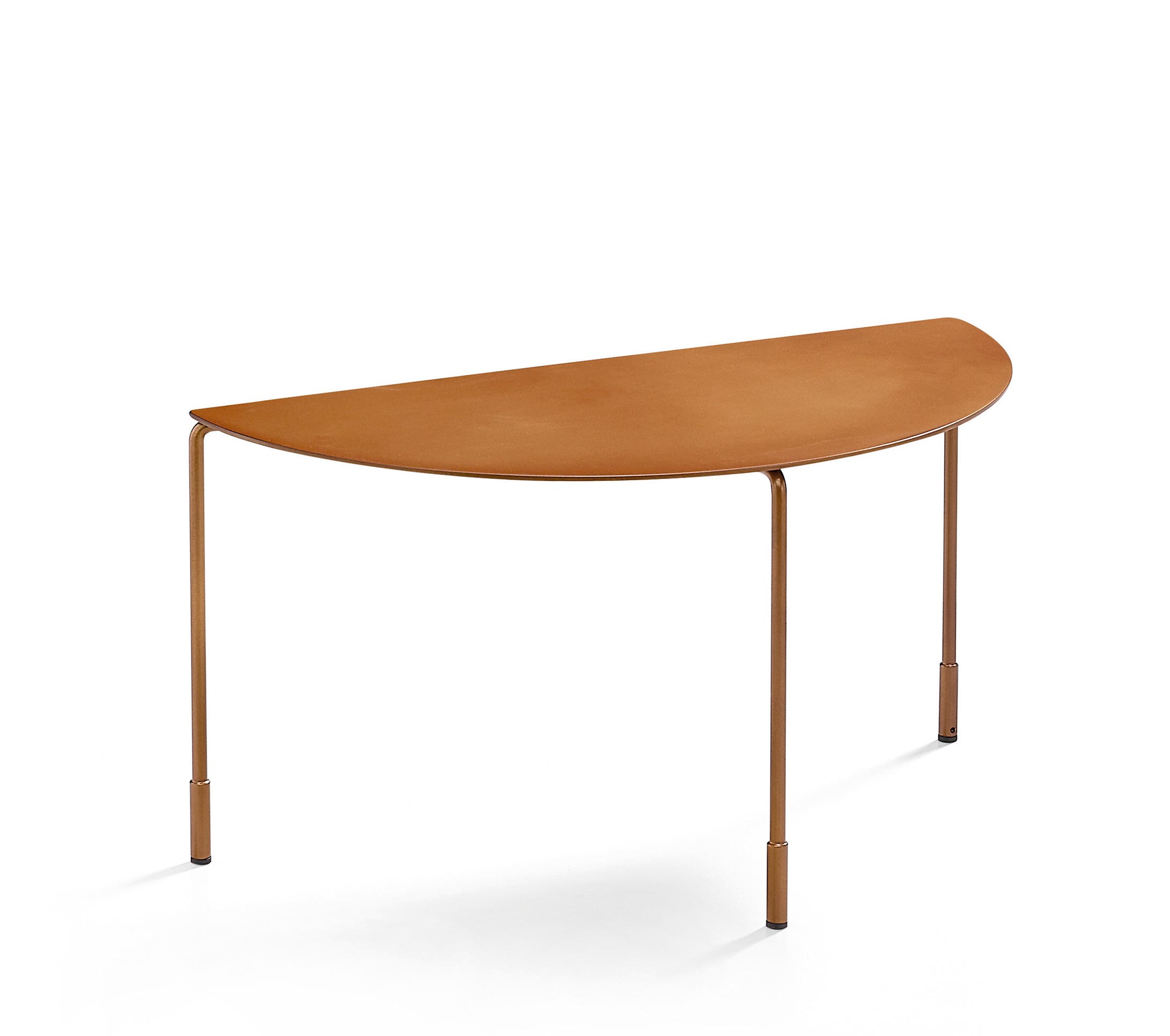 MIDJ - Konferenční stolek HOODI kožená deska, výška 40 cm