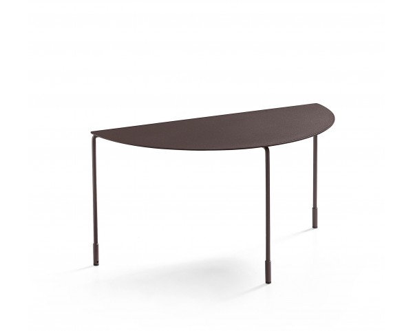 Coffee table HOODI leather top, height 36 cm