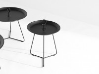 Konferenční stolek EYELET, 70 cm, bílá - 3