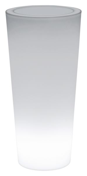 Plust - Svítící květináč ILIE LIGHT, Ø 57 x 126 cm - bílý