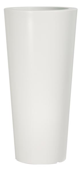 Plust - Designový květináč ILIE GLOSS, Ø 47 x 98 cm - bílý
