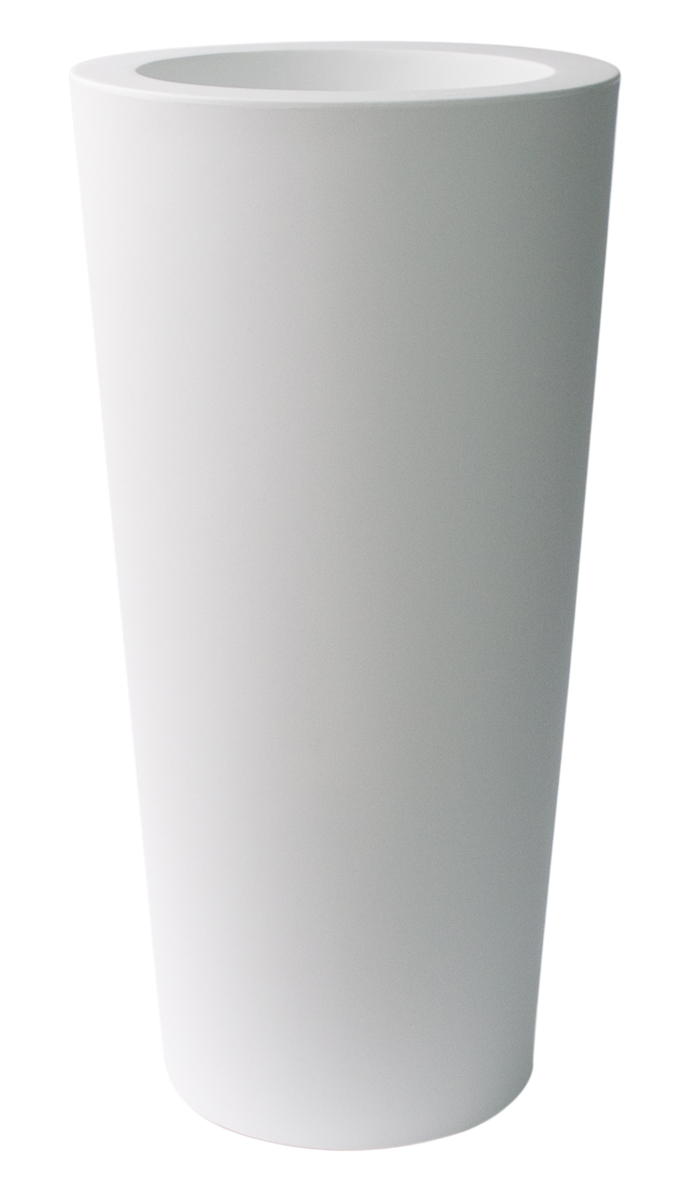Plust - Designový květináč ILIE, Ø 47 x 98 cm - bílý
