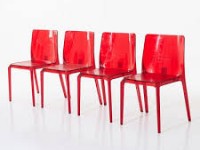 Chair BLITZ 640 DS - transparent red - 2