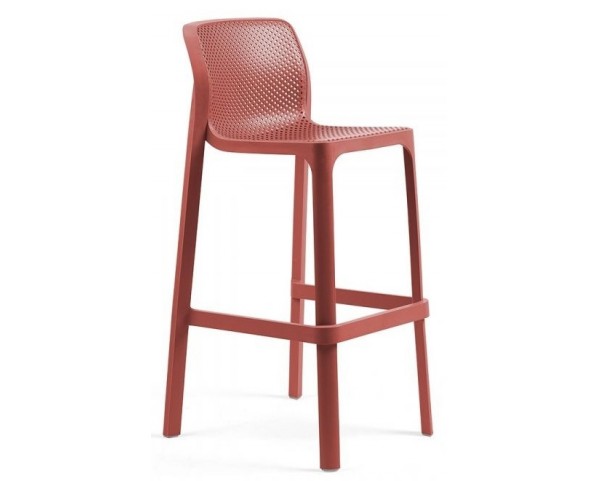 Barová židle NET korálově červená