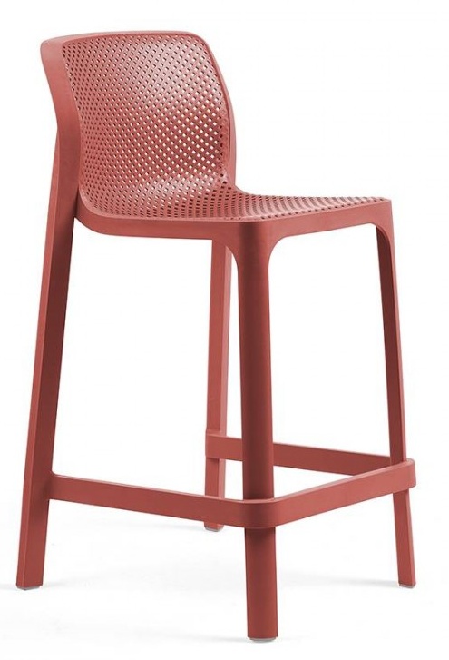 NARDI GARDEN - Barová židle NET MINI korálově červená