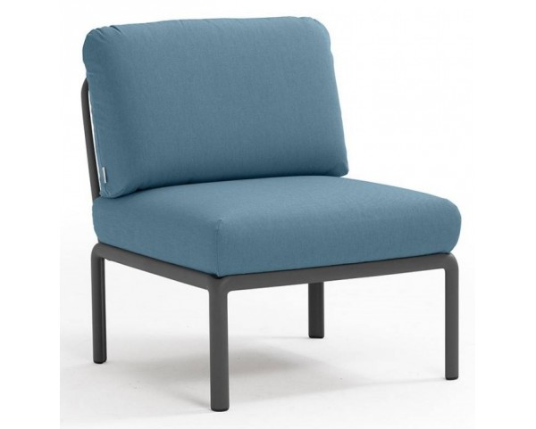Modular armchair KOMODO - anthracite/blue