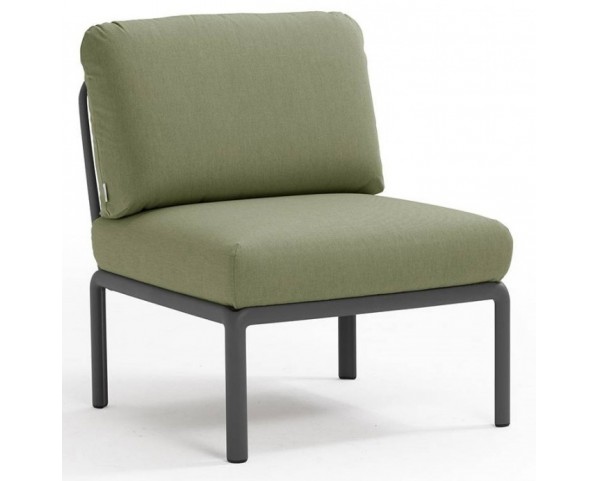 Modular armchair KOMODO - anthracite/olive
