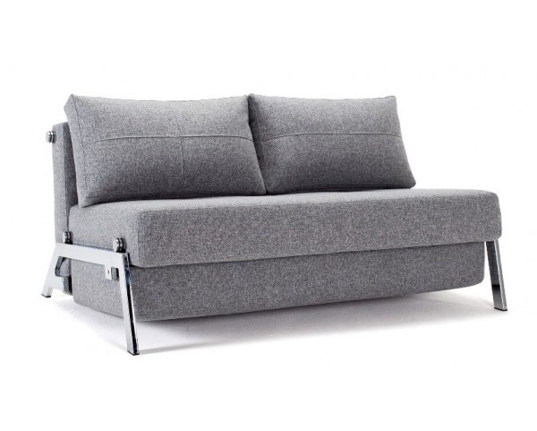 Folding sofa CUBED CHROME 160-200 - grey