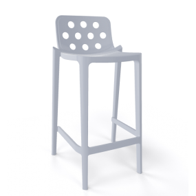 Barová stolička ISIDORO 76 - vysoká, sivá