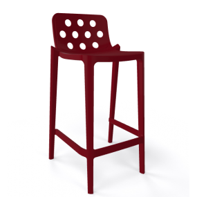 Barová stolička ISIDORO 76 - vysoká, bordová