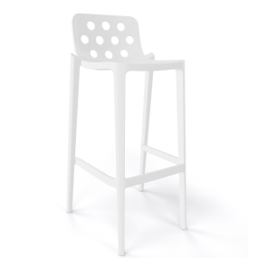 Barová stolička ISIDORO 66 - nízka, biela