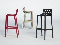 Barová stolička ISIDORO 76 - vysoká, biela - 2