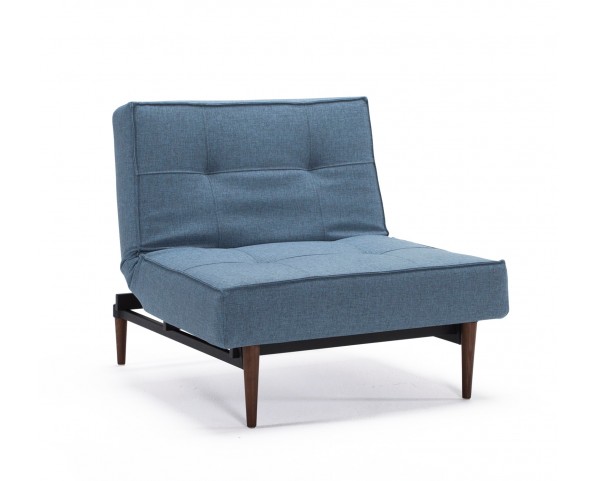 Folding armchair SPLITBACK STYLETTO blue