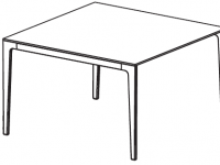 Jednací stůl ALPLUS 120x120 cm - 2