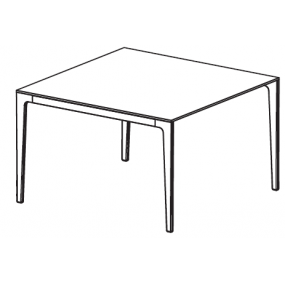 Rokovací stôl ALPLUS 120x120 cm