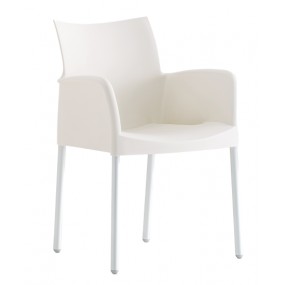 Chair ICE 850 DS with armrests - white