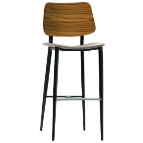 JOE bar stool with upholstered seat