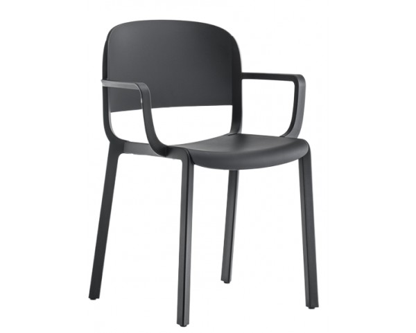 Chair with armrests DOME 265 DS - black