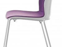 Židle KALEA s čtyřnohou podnoží a čalouněným sedákem - 3