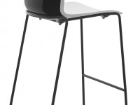 Barová stolička KALEA čalúnená s lamelovou podnožou - 2