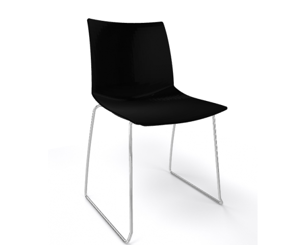 Chair KANVAS S, black/chrome
