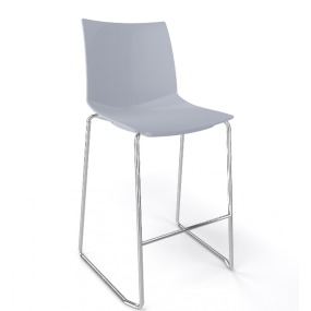 Barová židle KANVAS ST 66 - nízká, šedá/chrom
