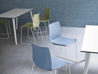 Židle KANVAS S, světle modrá/chrom - 2