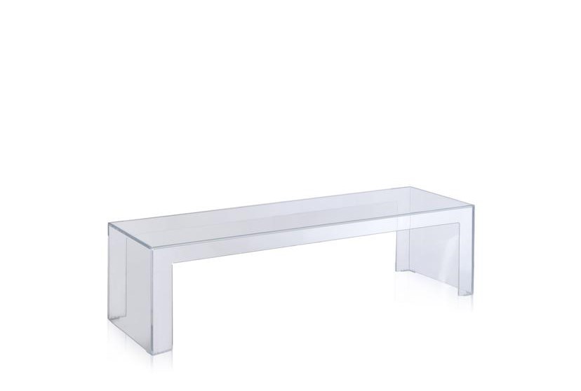 Kartell - Konferenční stolek Invisible Side Low - 120x40 cm