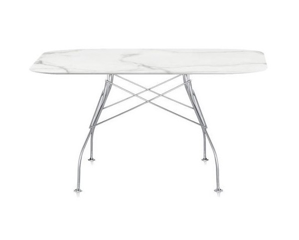Stôl Glossy Marble - 118x118 cm