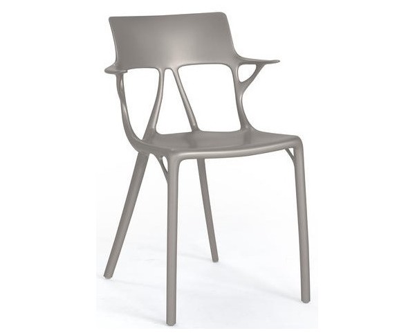 Židle A. I. metalická šedá