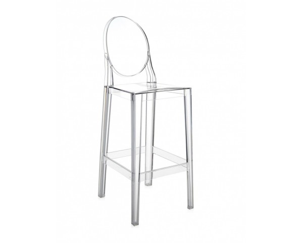 Barová stolička One More vysoká, transparentná