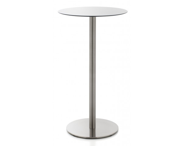 Barový stôl KALEOX okrúhly z nehrdzavejúcej ocele