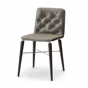 Upholstered chair kate with wooden base