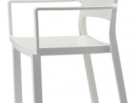 Židle KATE s područkami - bílá - 2