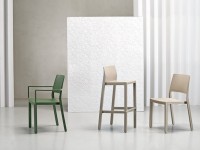 Barová židle KATE nízká - šedá - 2