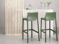 Barová stolička KATE nízka - sivá - 3