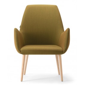 Armchair KESY with wooden base