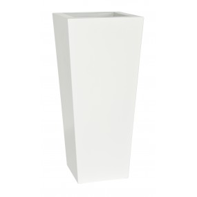 Dizajnový kvetináč KIAM lesklý, 40 x 40 cm - biely