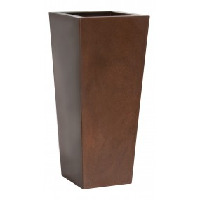 Designový květináč KIAM gloss pot, 30 x 30 cm - hnědý