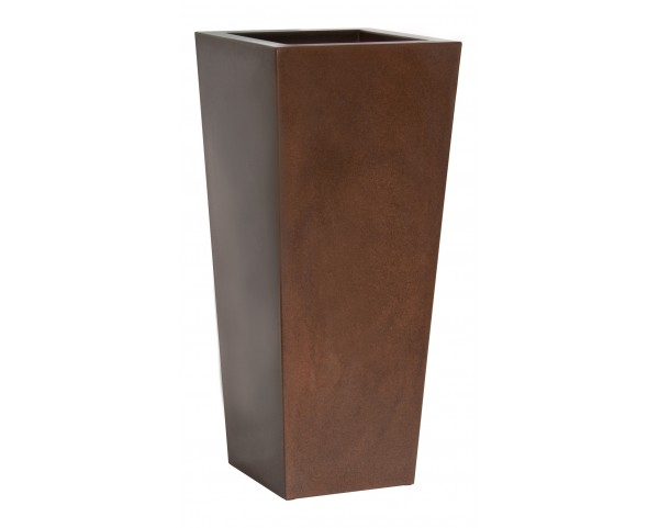 Designový květináč KIAM gloss pot, 40 x 40 cm - hnědý